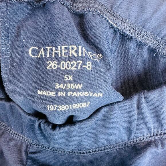 New Catherines Womans 5X Plus 34/36W Pull on Pants Blue Floral Active NWT - Picture 4 of 8